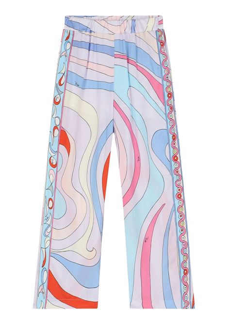 Multicolor viscose girl trousers Emilio Pucci | PU6A70/DELMULTICOLOR